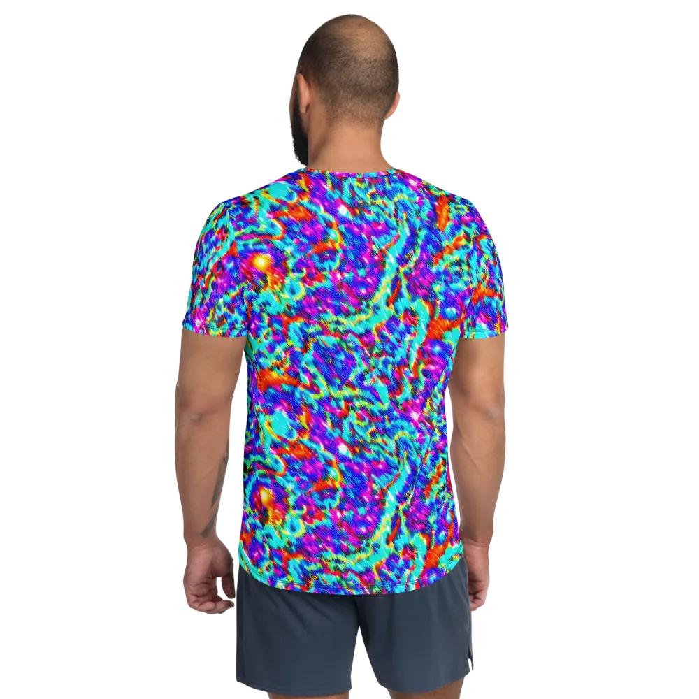 Laser Garden on Men's Athletic T-Shirt — Back