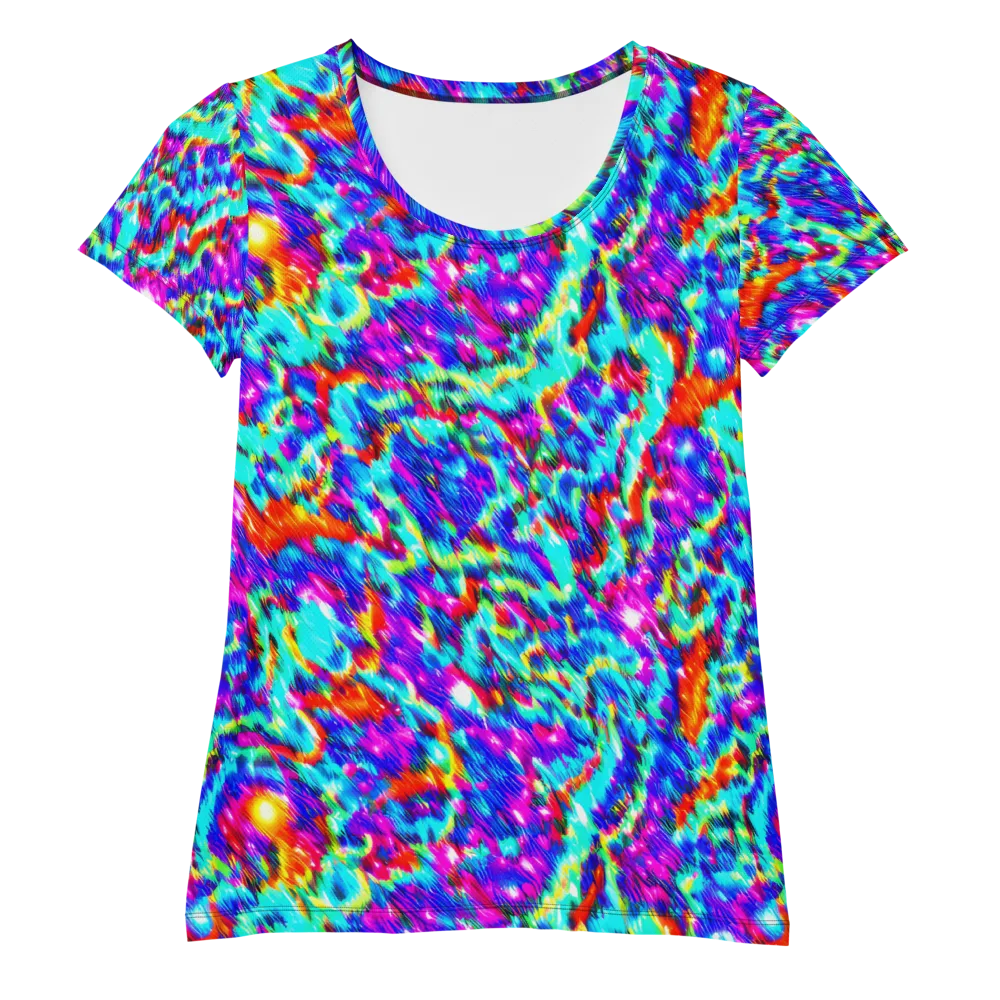 Laser Garden on Women's Athletic T-Shirt — Front