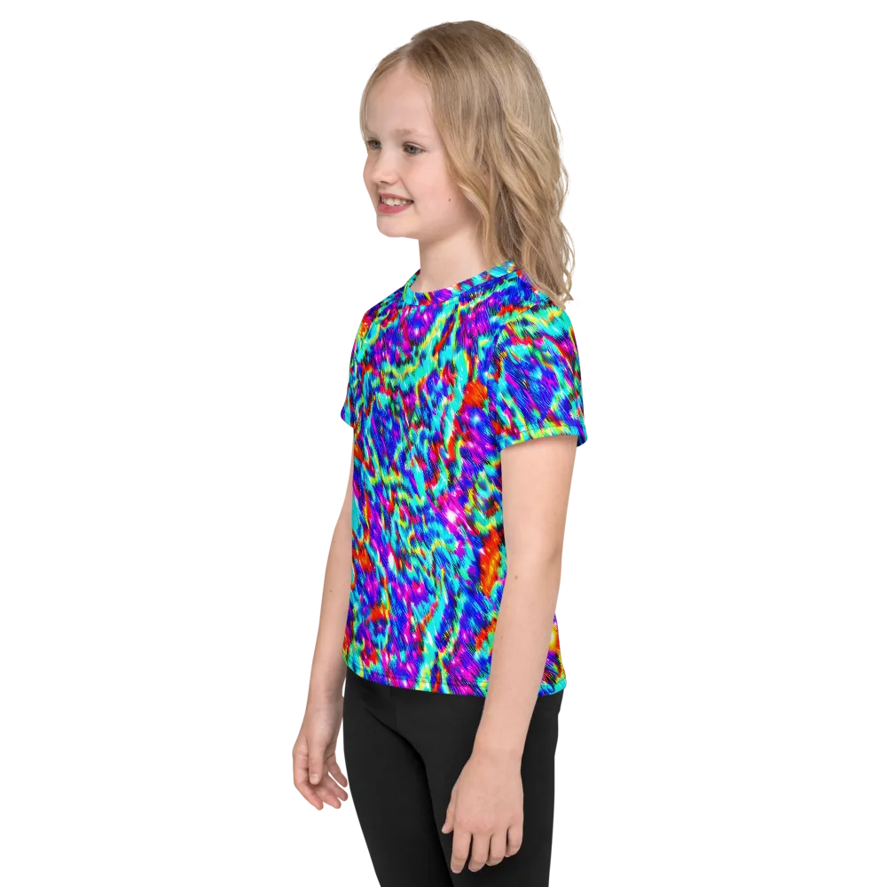 Laser Garden on Kids Crew Neck T-Shirt — Left