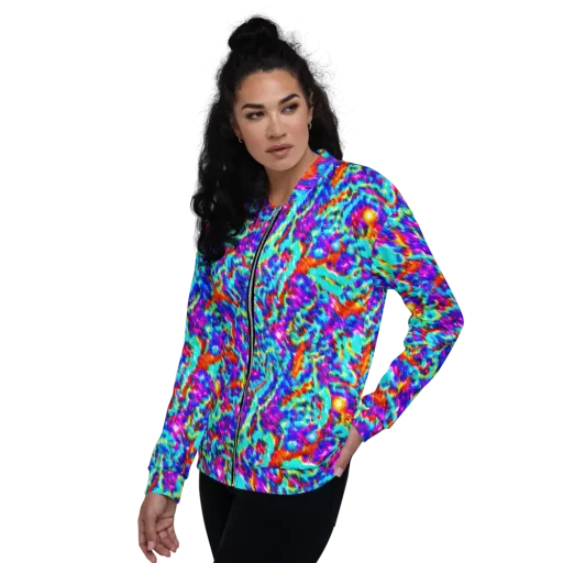 Laser Garden on a Bomber Jacket