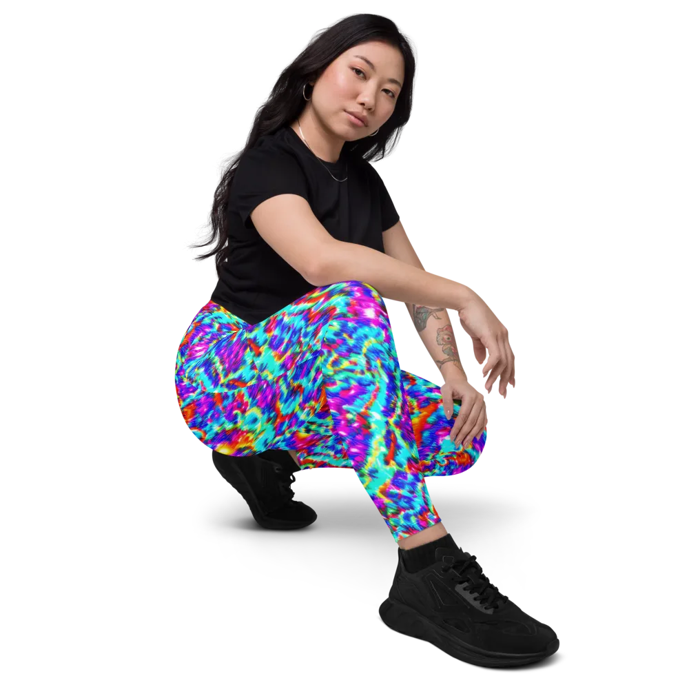 Laser Garden on Leggings with Pockets — Right Front