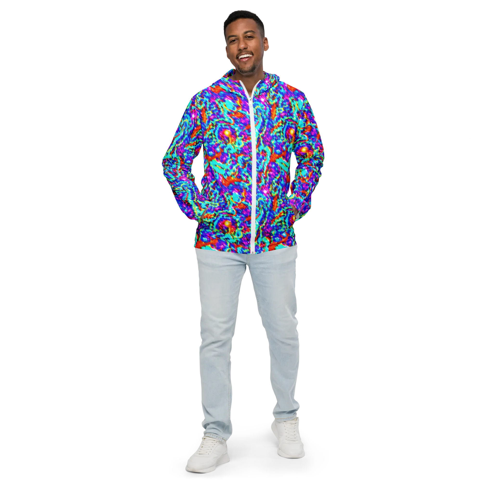 Laser Garden on Men's Windbreaker — Front