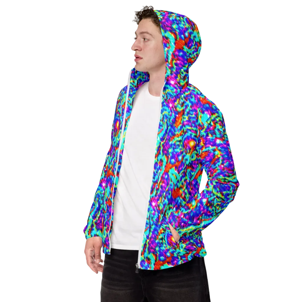 Laser Garden on Men's Windbreaker — Left Front
