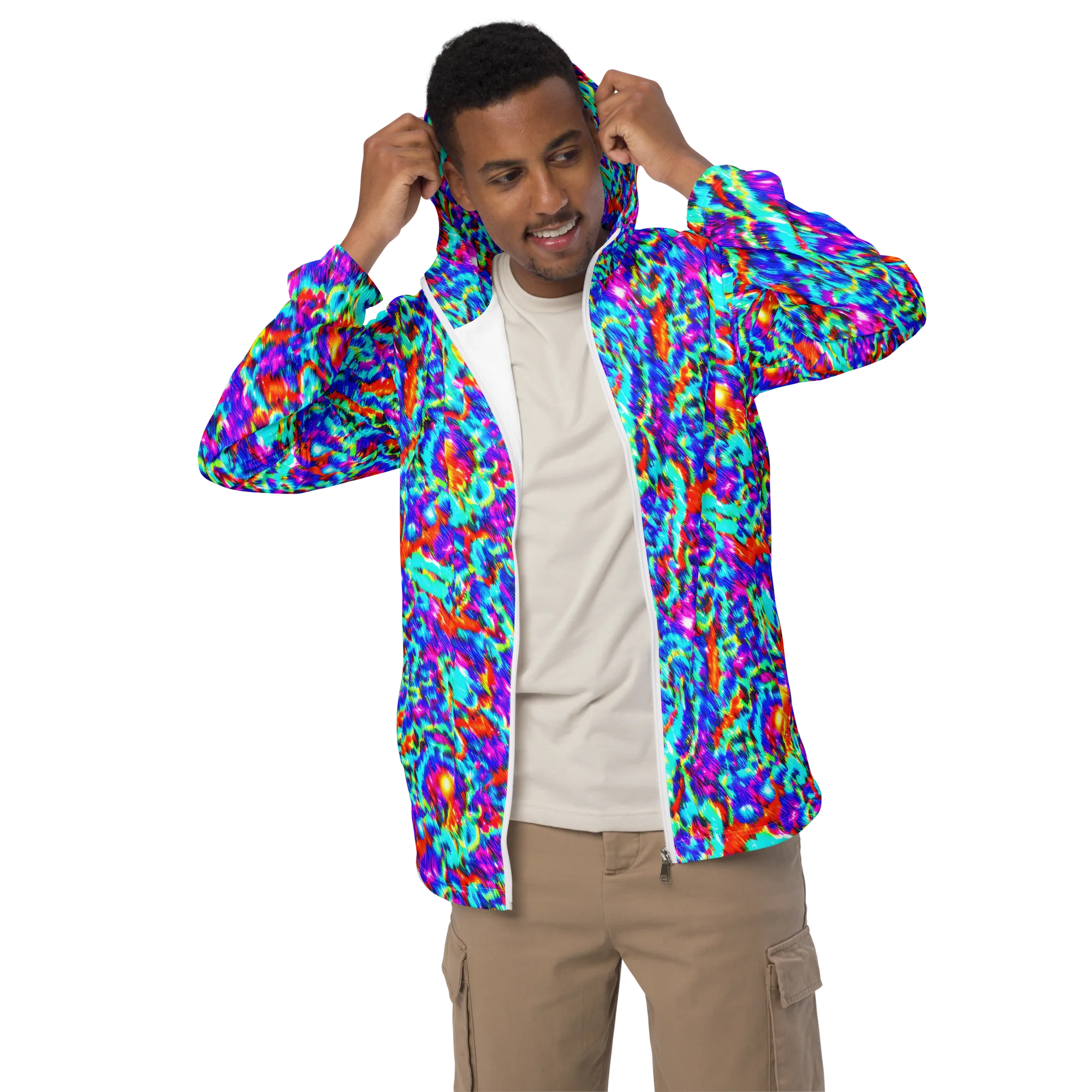 Laser Garden on Men's Windbreaker — Front