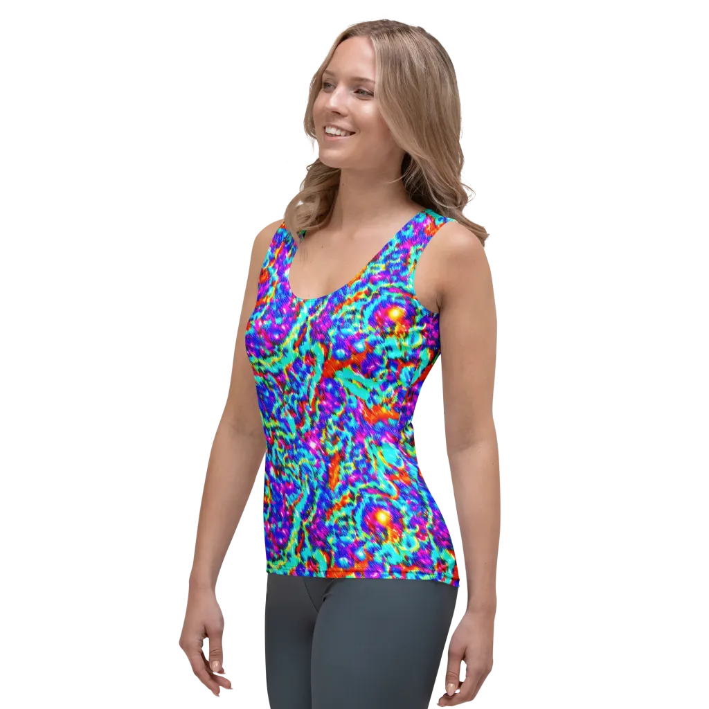 Laser Garden on Women's Tank Top — Left Front