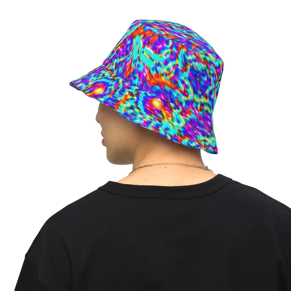 Laser Garden on Reversible Bucket Hat — Back Inside