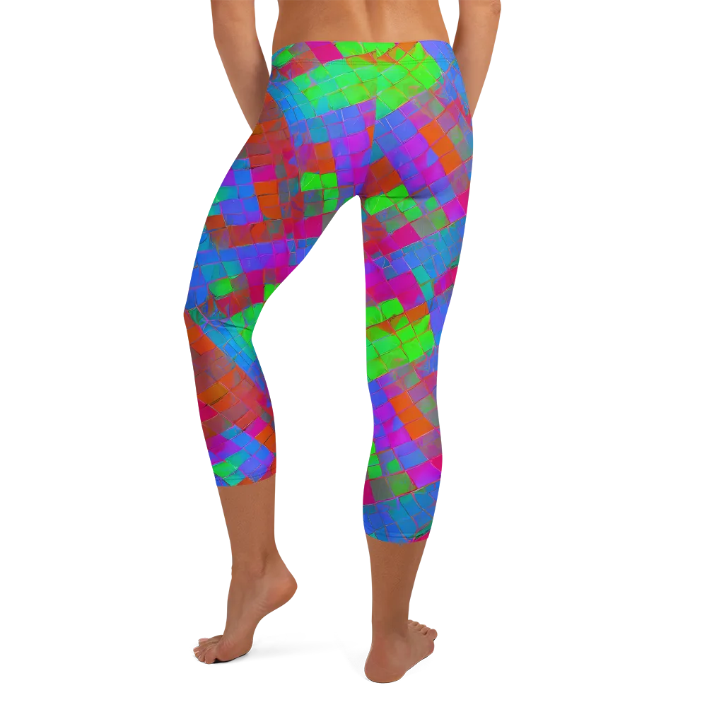 Chromatic Tapestry on Capri Leggings — Back