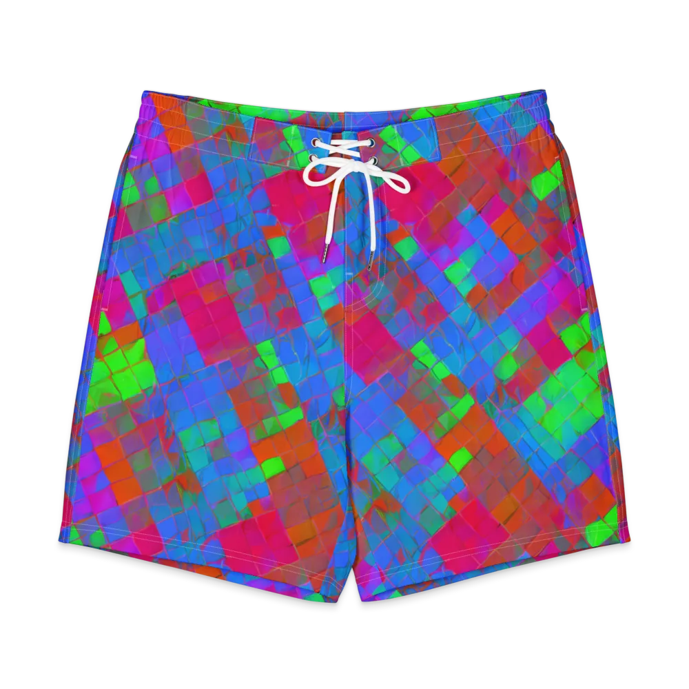 Chromatic Tapestry on Men's Board Shorts — Front