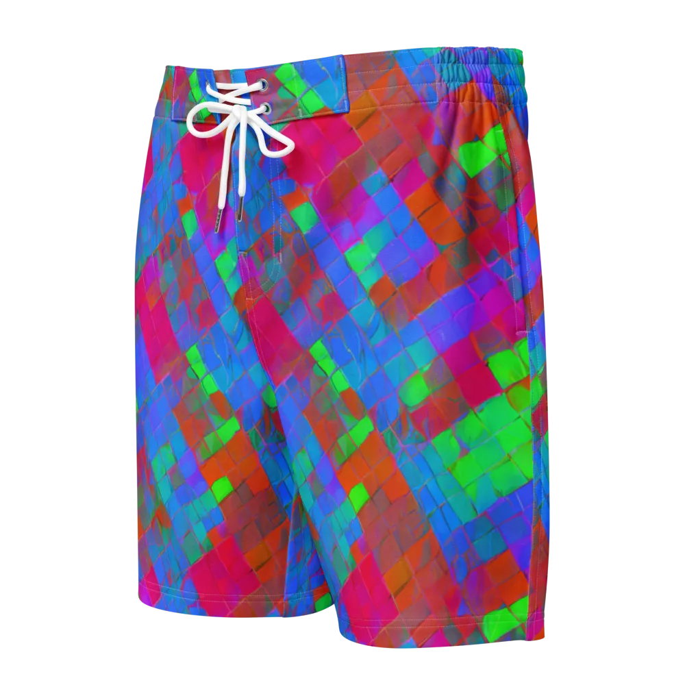 Chromatic Tapestry on Men's Board Shorts — Front