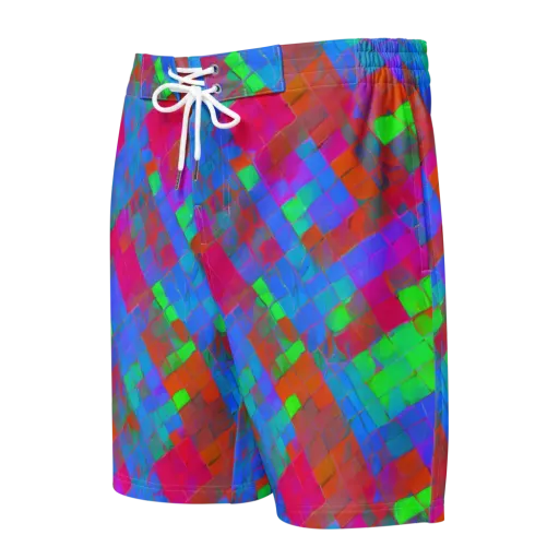 Chromatic Tapestry on a Men's Board Shorts