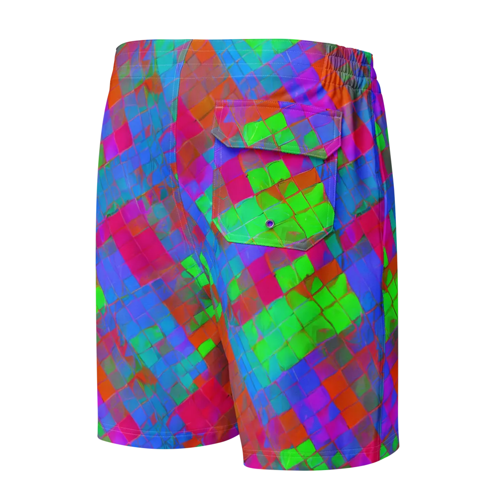 Chromatic Tapestry on Men's Board Shorts — Back