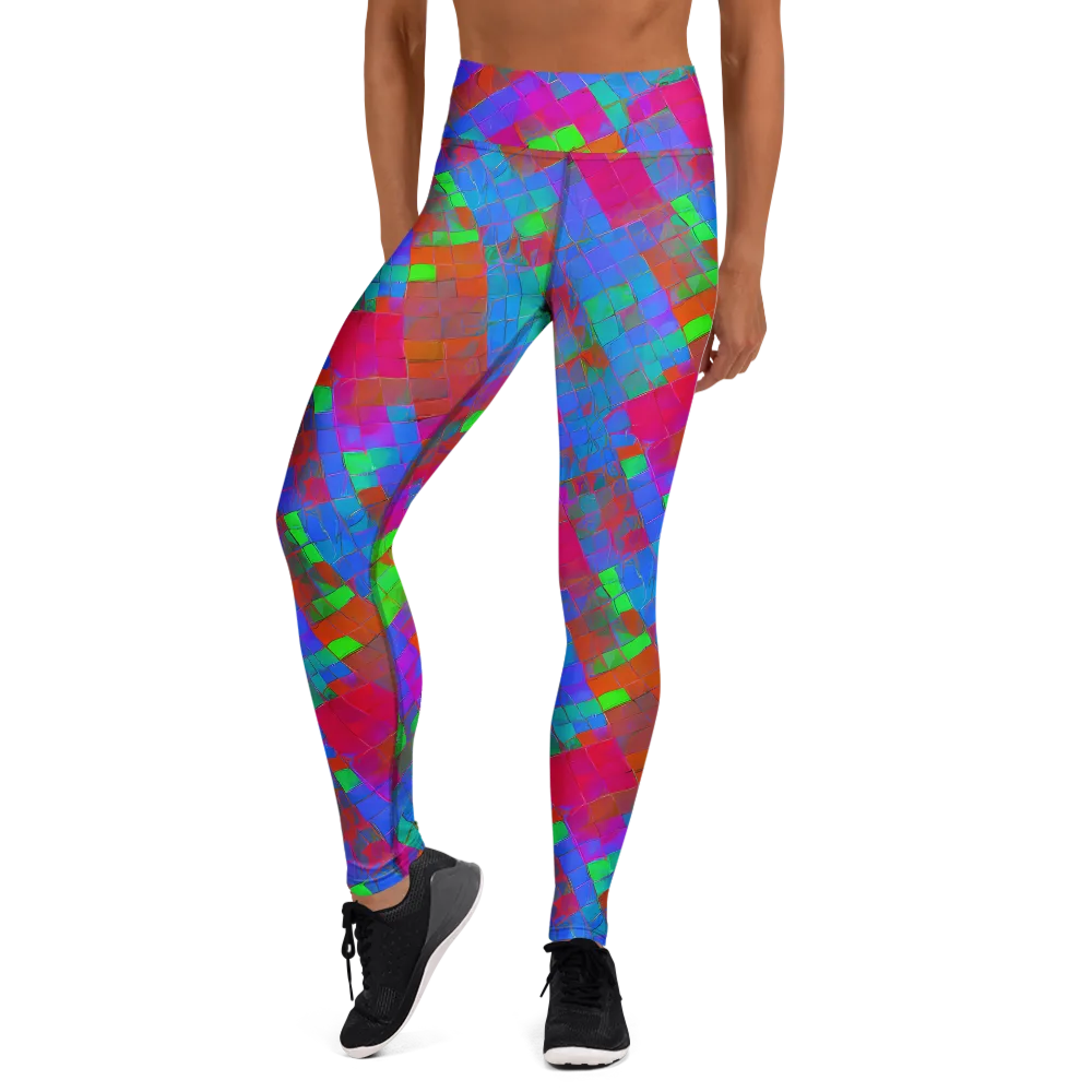 Chromatic Tapestry on Yoga Leggings — Front