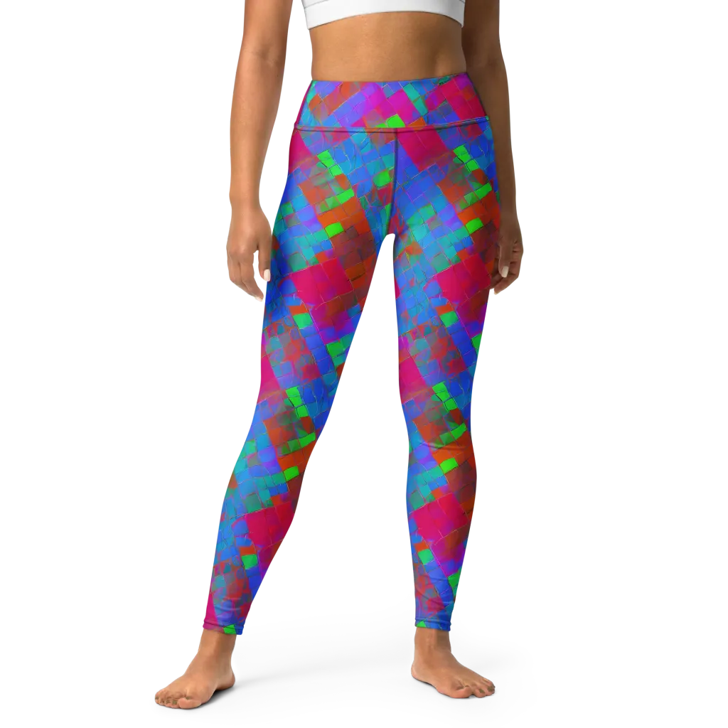 Chromatic Tapestry on Yoga Leggings — Front