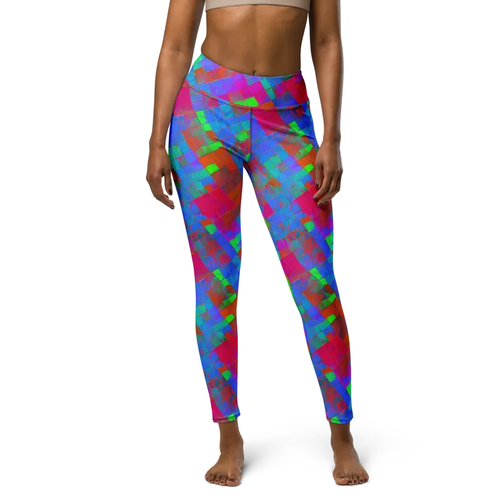 Chromatic Tapestry on Yoga Leggings — Front
