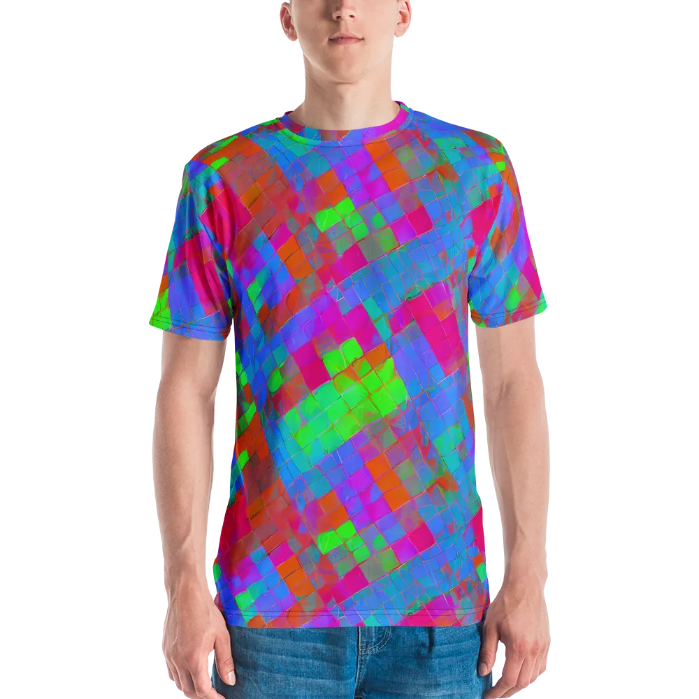 Chromatic Tapestry on Men's Crew Neck T-Shirt — Front