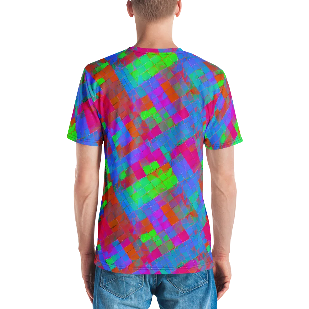 Chromatic Tapestry on Men's Crew Neck T-Shirt — Back
