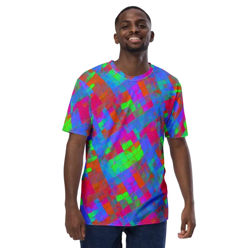 Chromatic Tapestry on Men's Crew Neck T-Shirt — Front