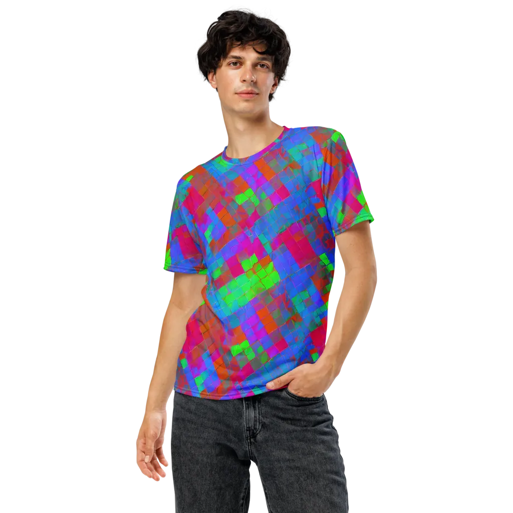 Chromatic Tapestry on Men's Crew Neck T-Shirt — Front