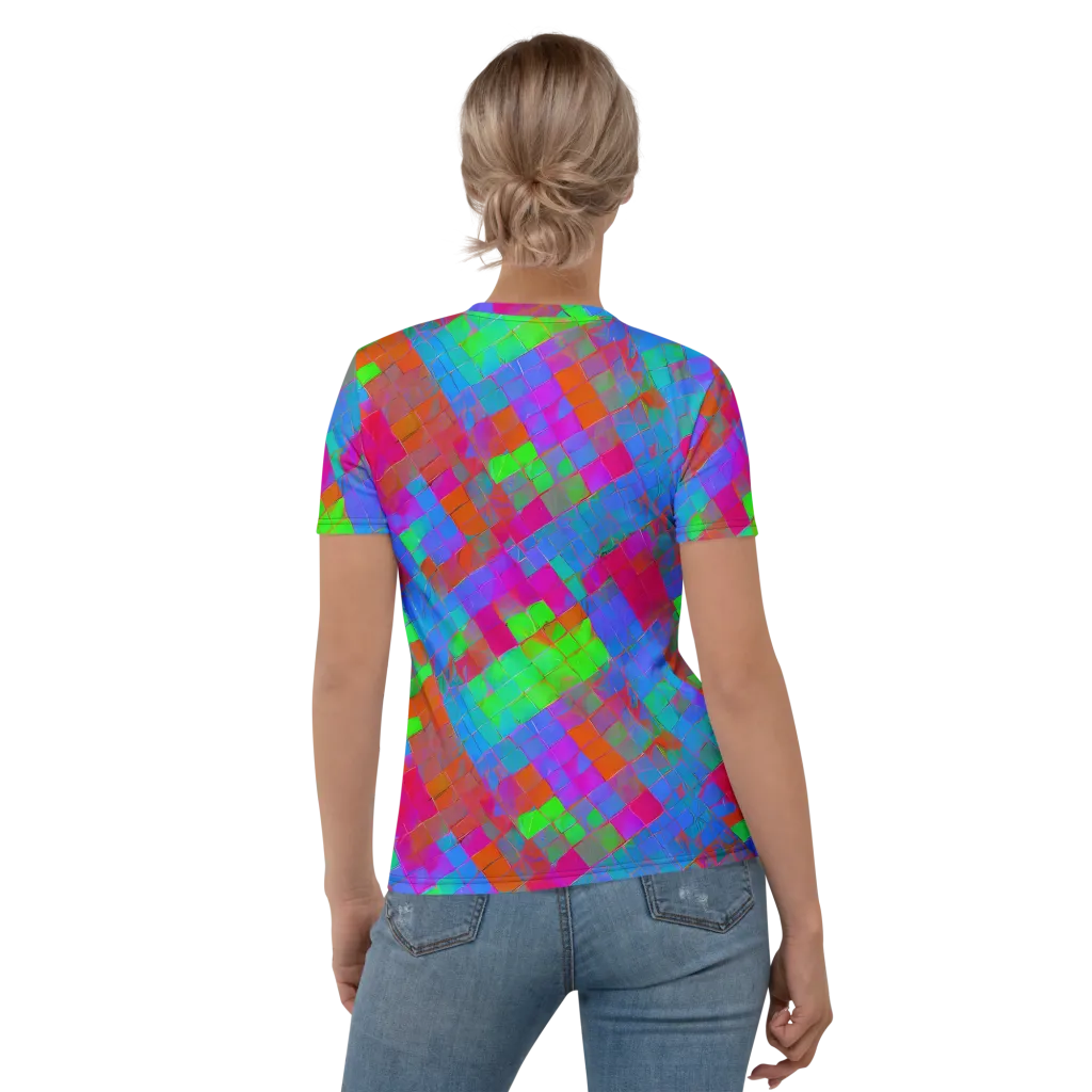 Chromatic Tapestry on Women's Crew Neck T-Shirt — Back