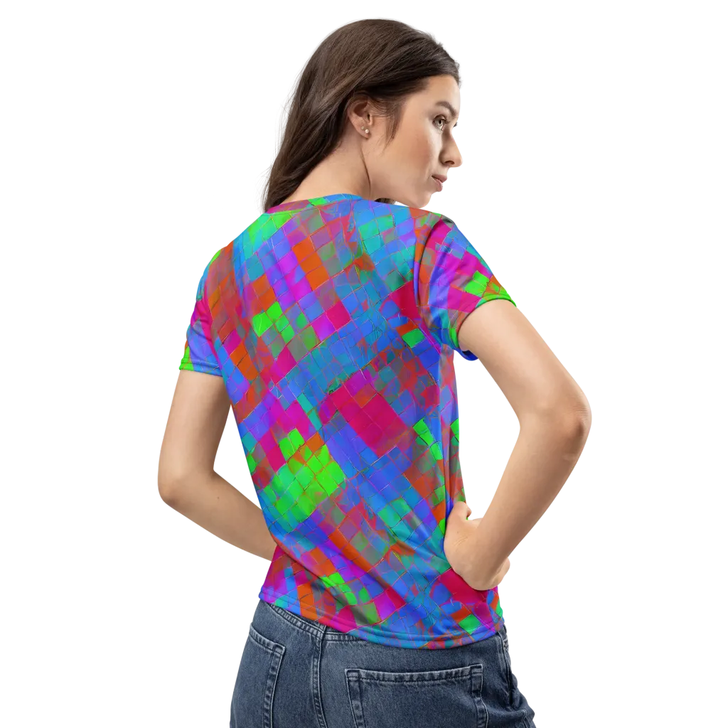 Chromatic Tapestry on Women's Crew Neck T-Shirt — Back