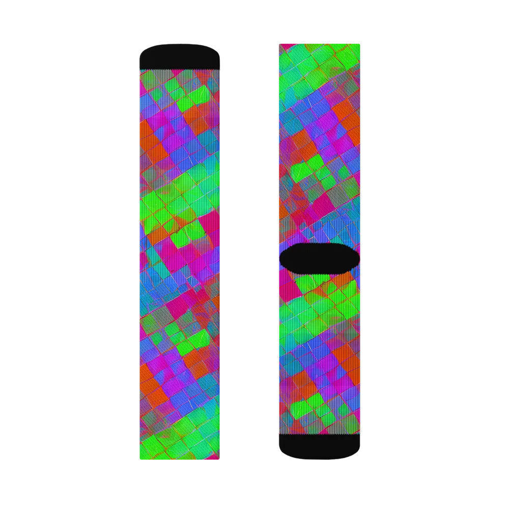 Chromatic Tapestry on Socks — Right Sock