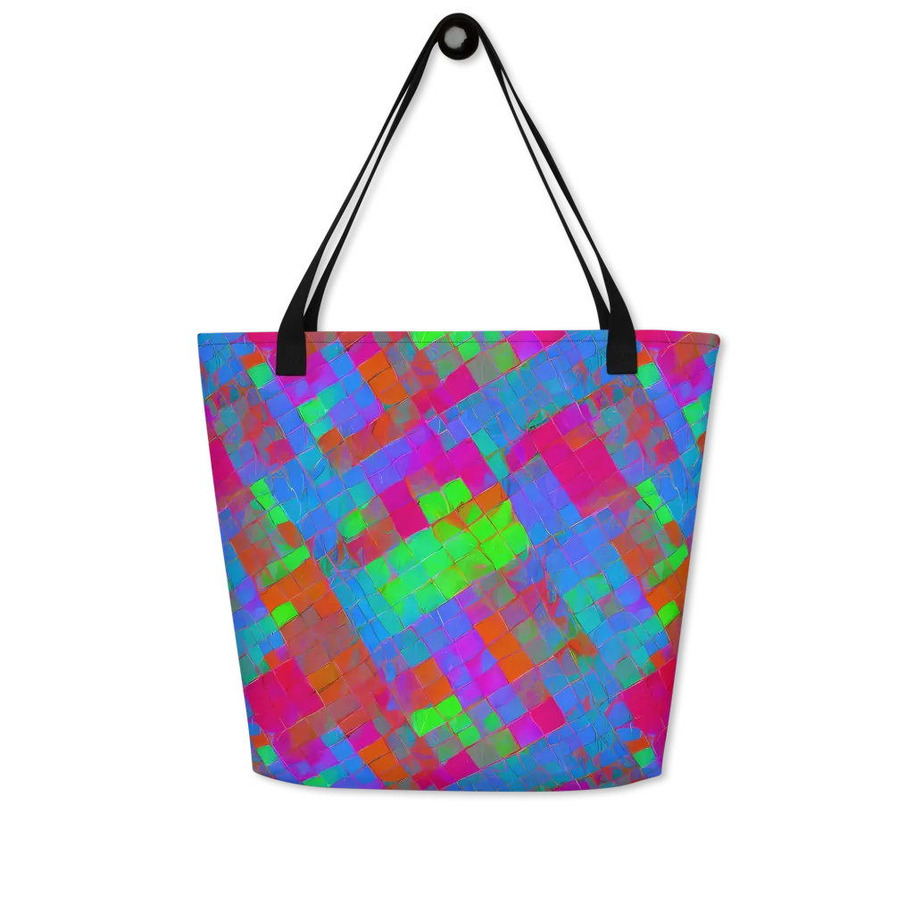 Chromatic Tapestry on Large Tote Bag W/ Pocket — Front