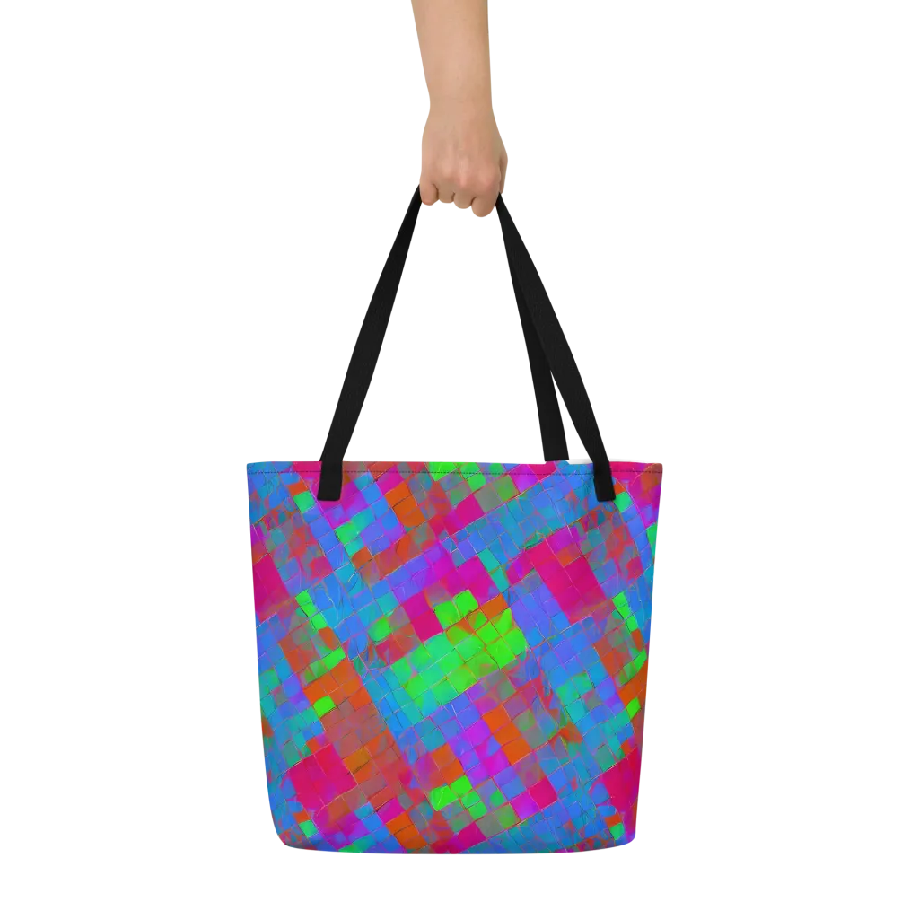 Chromatic Tapestry on Large Tote Bag W/ Pocket — Front