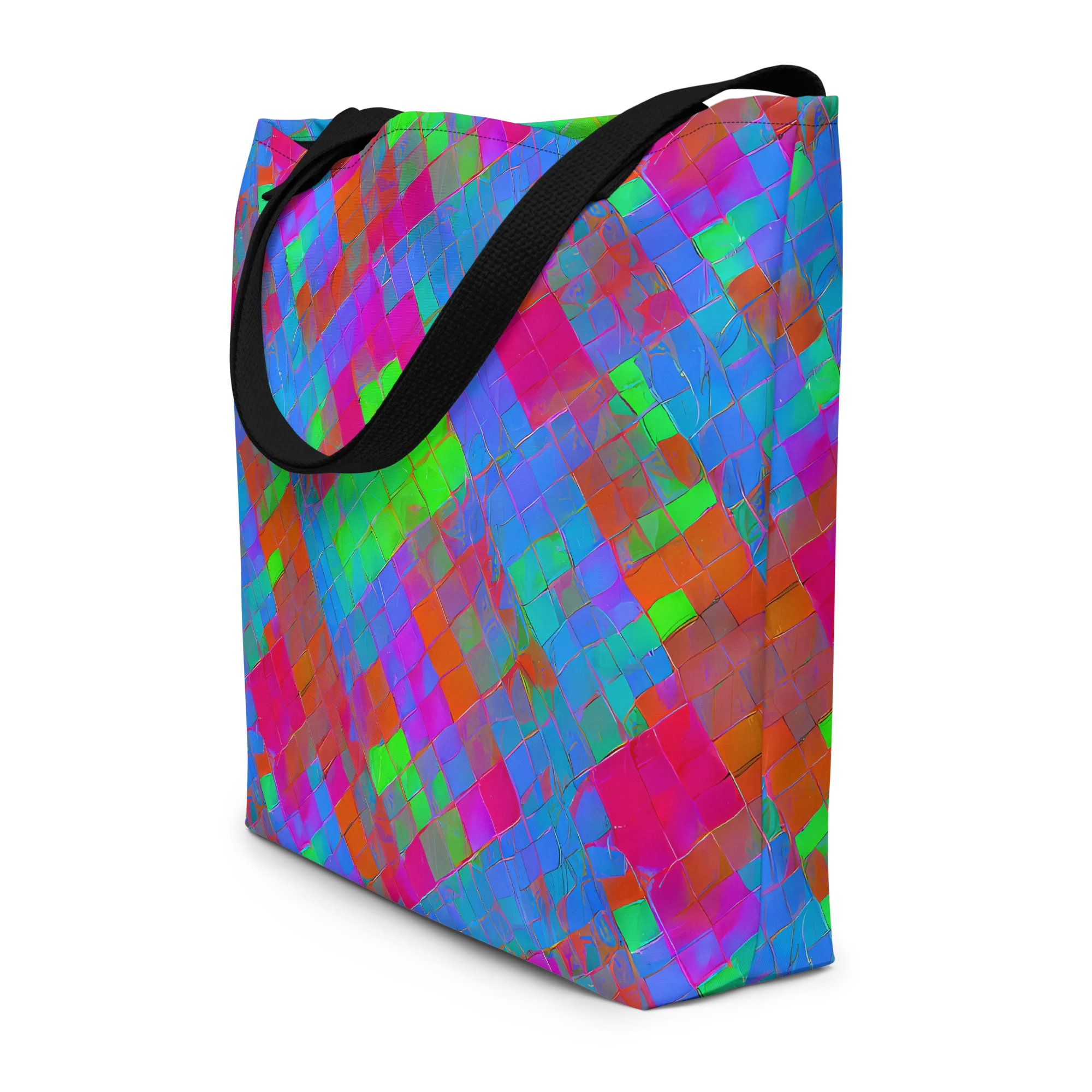 Chromatic Tapestry on Large Tote Bag W/ Pocket — Front