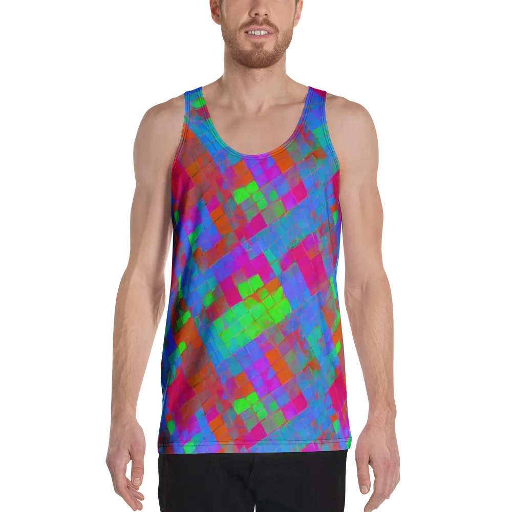Chromatic Tapestry on Men's Tank Top — Front