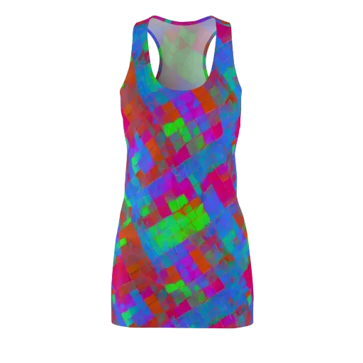 Chromatic Tapestry on a Racerback Dress