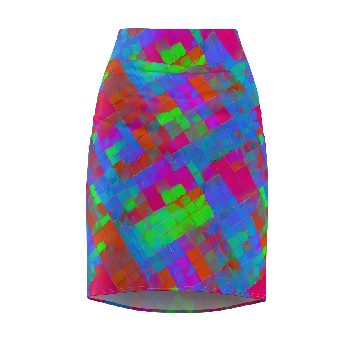 Chromatic Tapestry on Pencil Skirt — Front