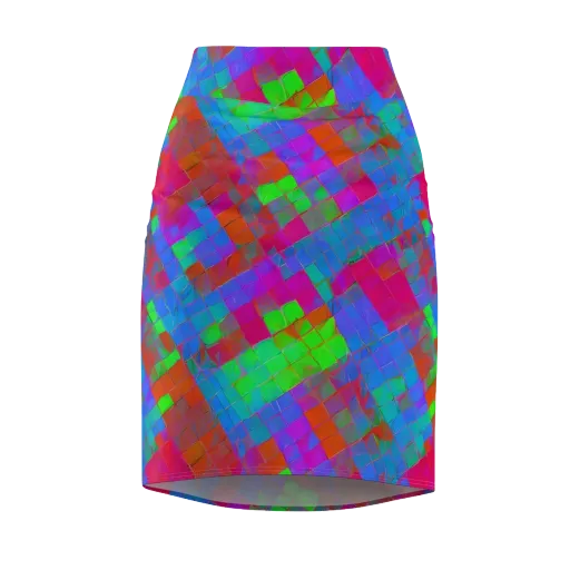 Chromatic Tapestry on a Pencil Skirt
