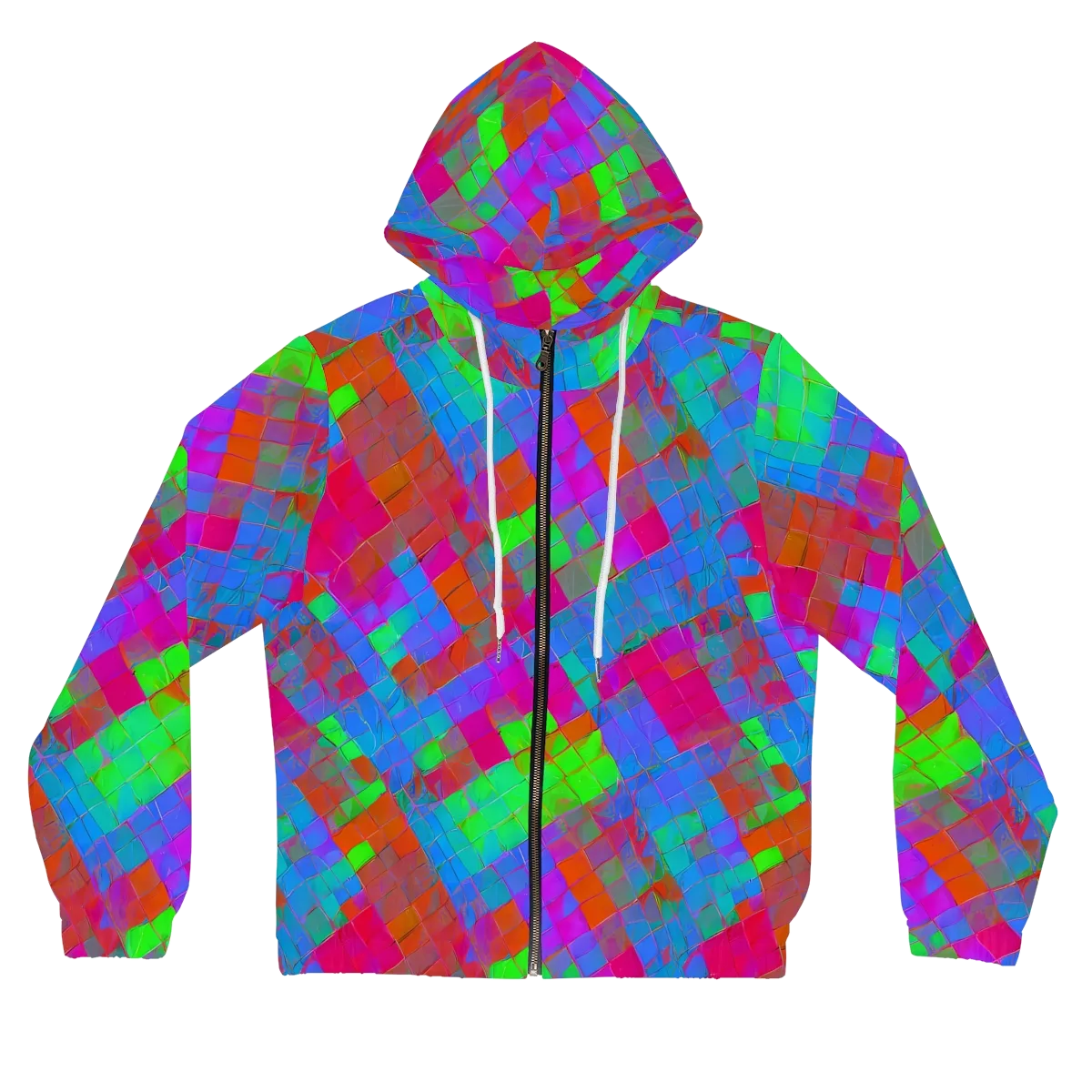 Chromatic Tapestry on Women's Full-Zip Hoodie — Front