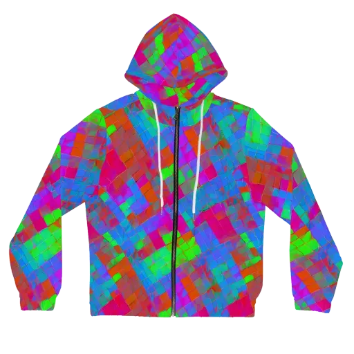Chromatic Tapestry on a Women's Full-Zip Hoodie
