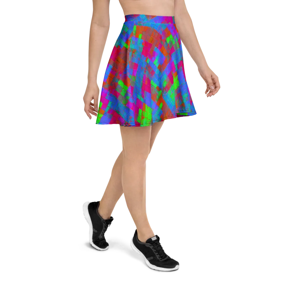 Chromatic Tapestry on Skater Skirt — Right