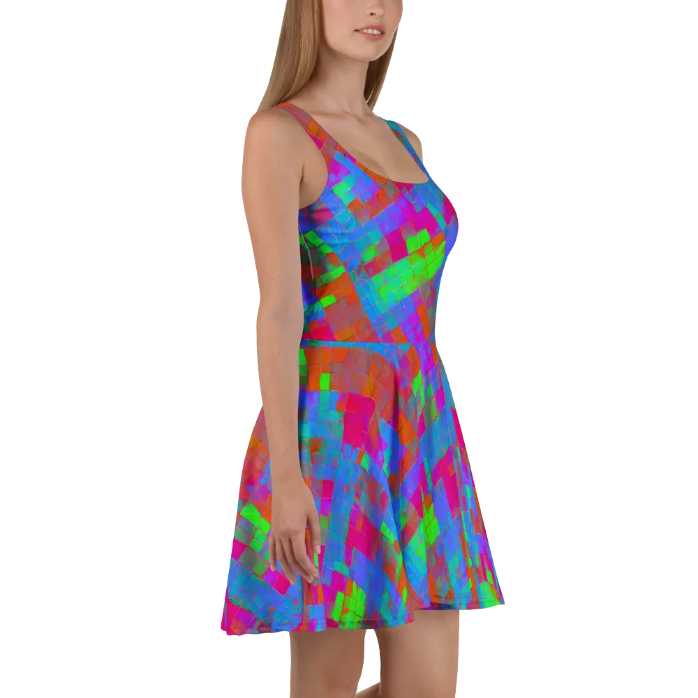 Chromatic Tapestry on Skater Dress — Right