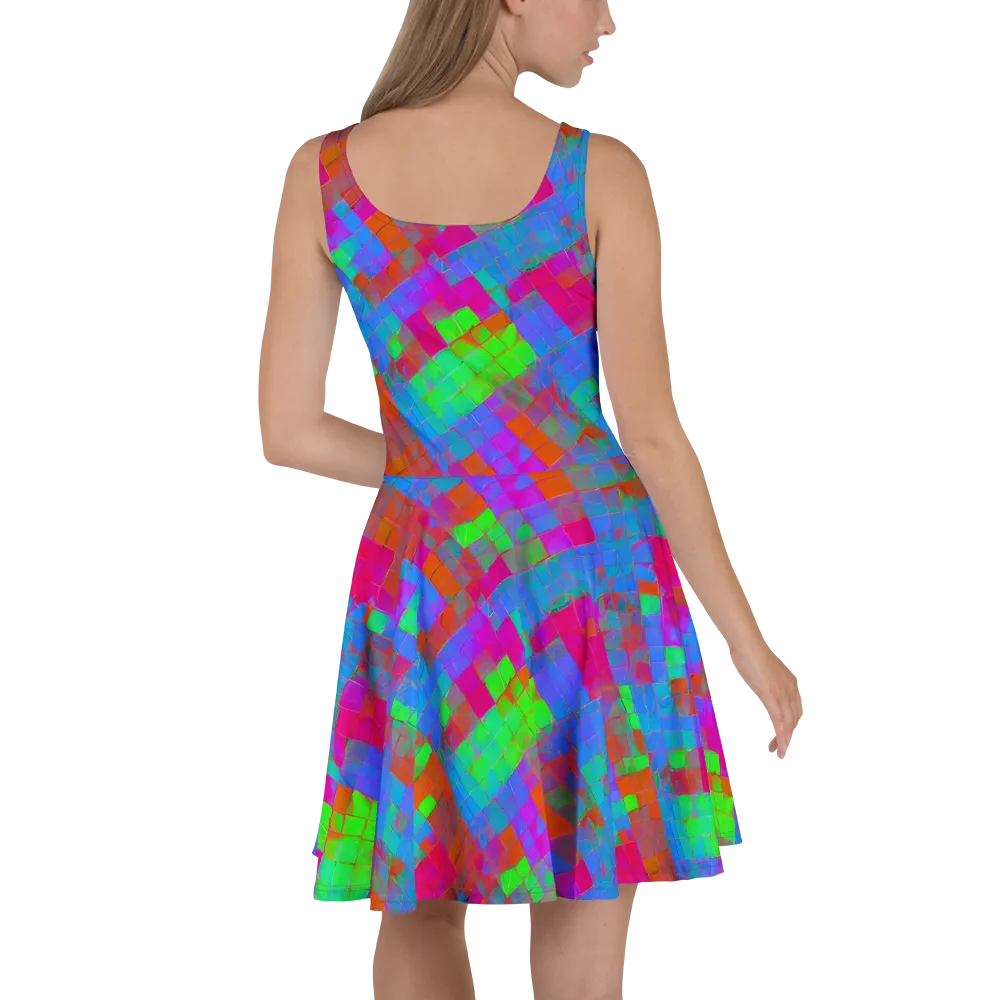 Chromatic Tapestry on Skater Dress — Back