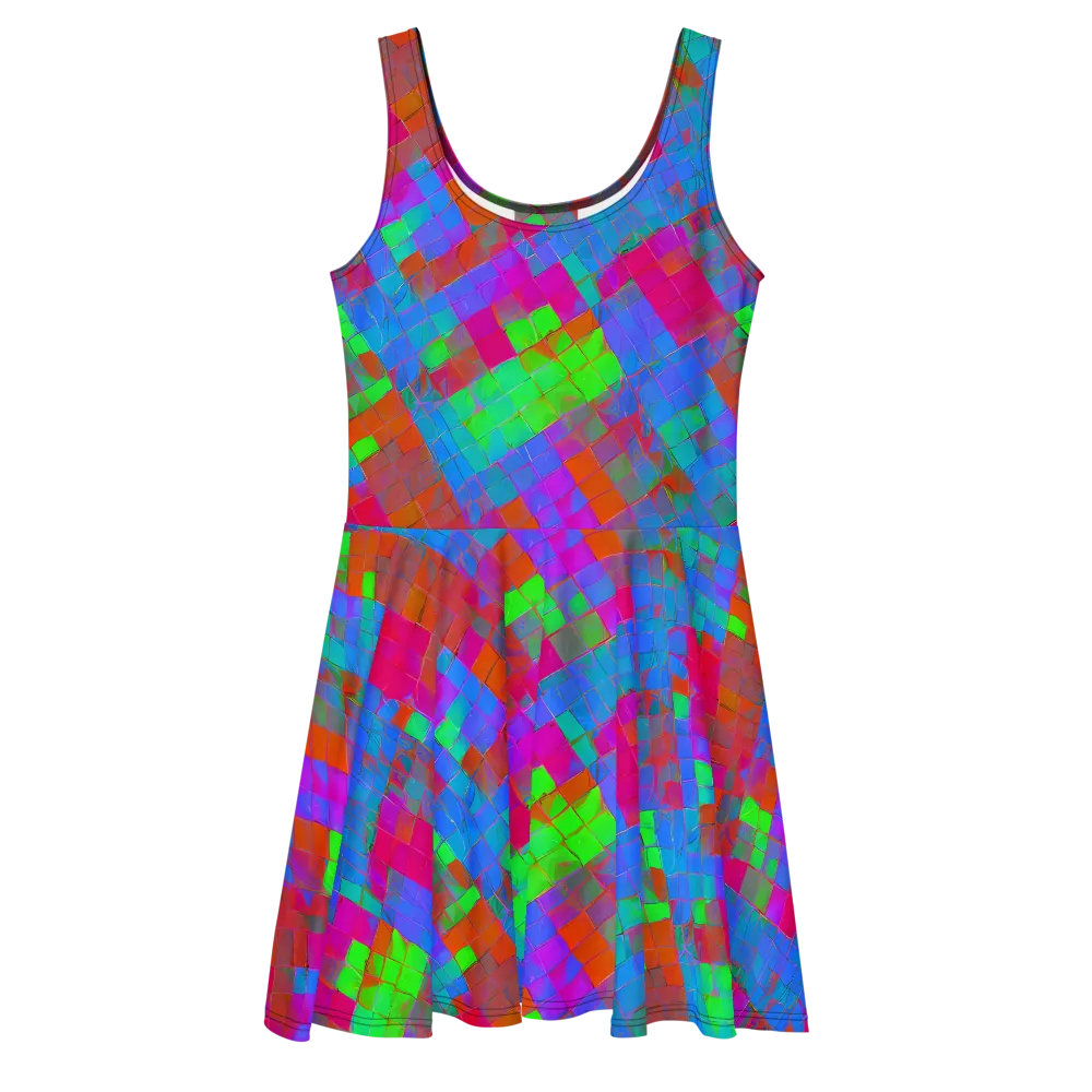 Chromatic Tapestry on Skater Dress — Front