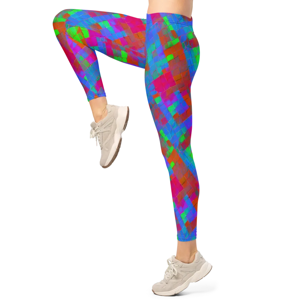 Chromatic Tapestry on Leggings — Left