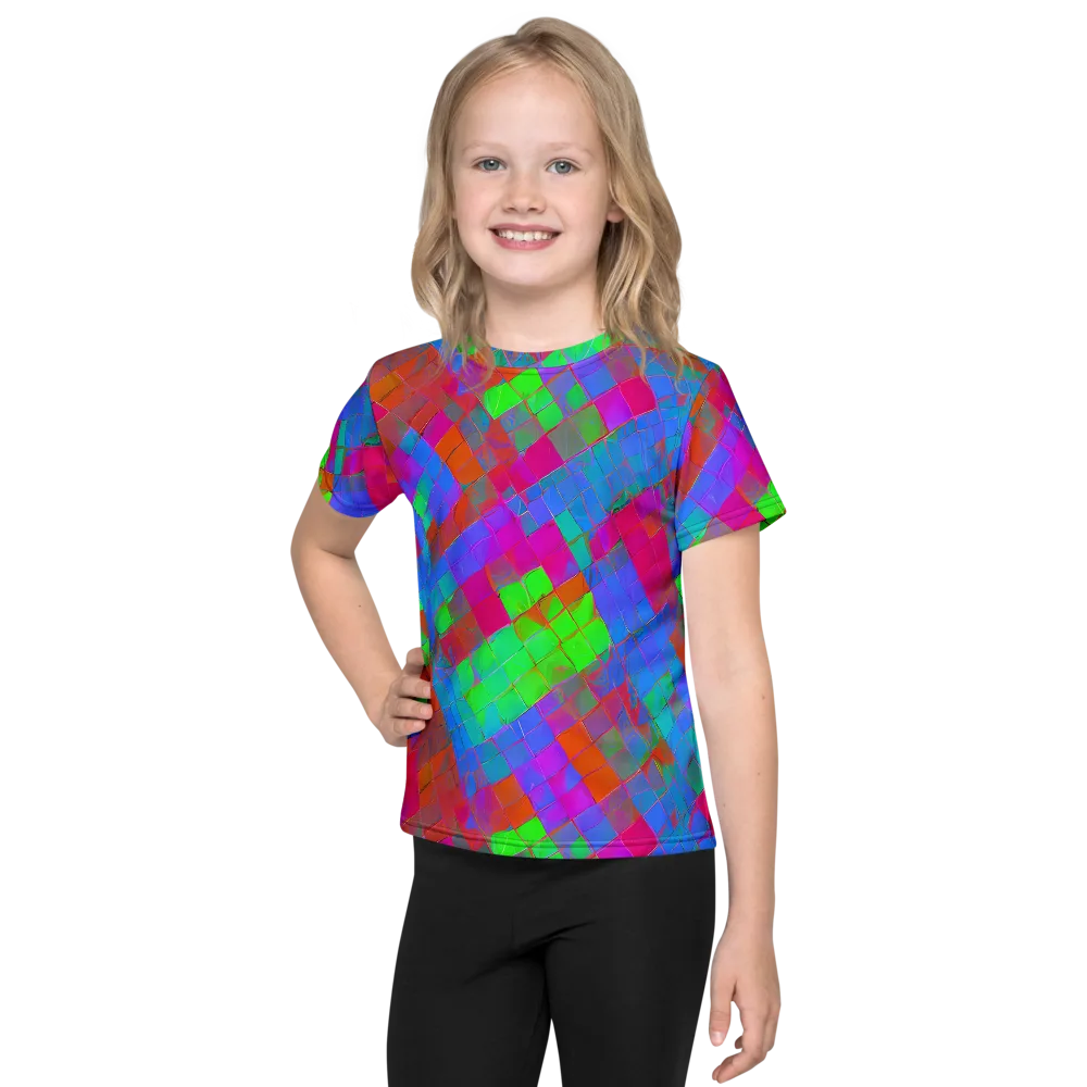 Chromatic Tapestry on Kids Crew Neck T-Shirt — Front