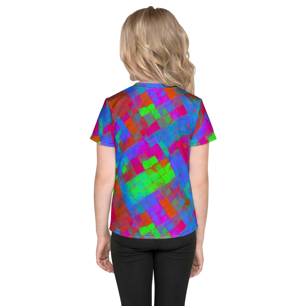 Chromatic Tapestry on Kids Crew Neck T-Shirt — Back