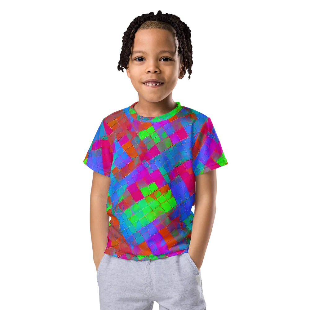 Chromatic Tapestry on Kids Crew Neck T-Shirt — Front