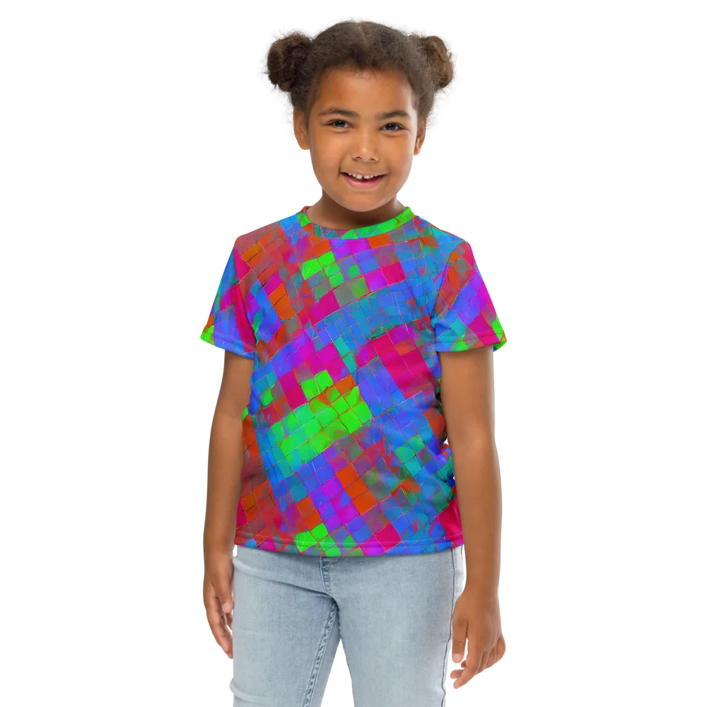 Chromatic Tapestry on Kids Crew Neck T-Shirt — Front