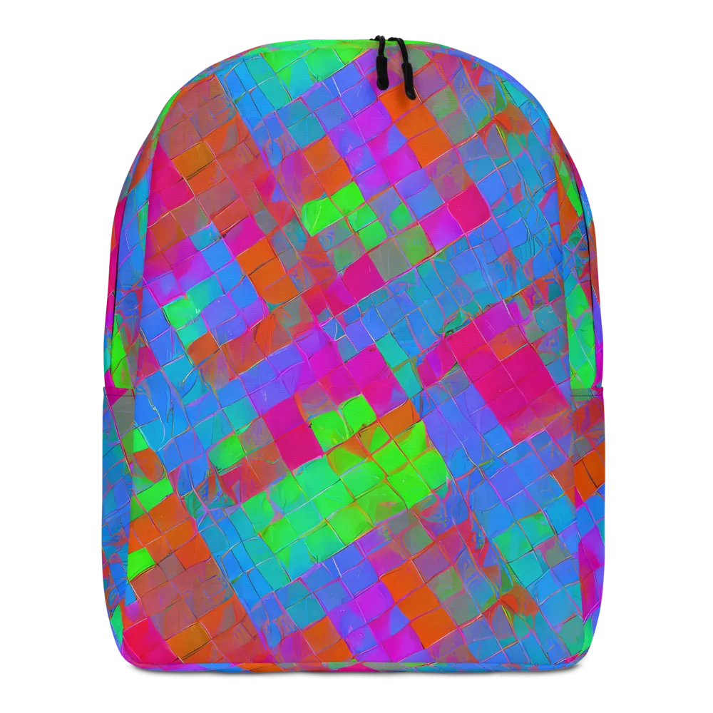 Chromatic Tapestry on Minimalist Backpack — Front