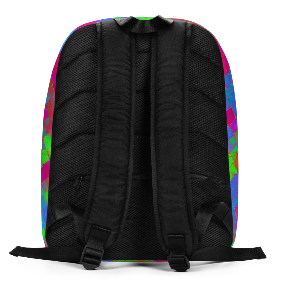 Chromatic Tapestry on Minimalist Backpack — Back