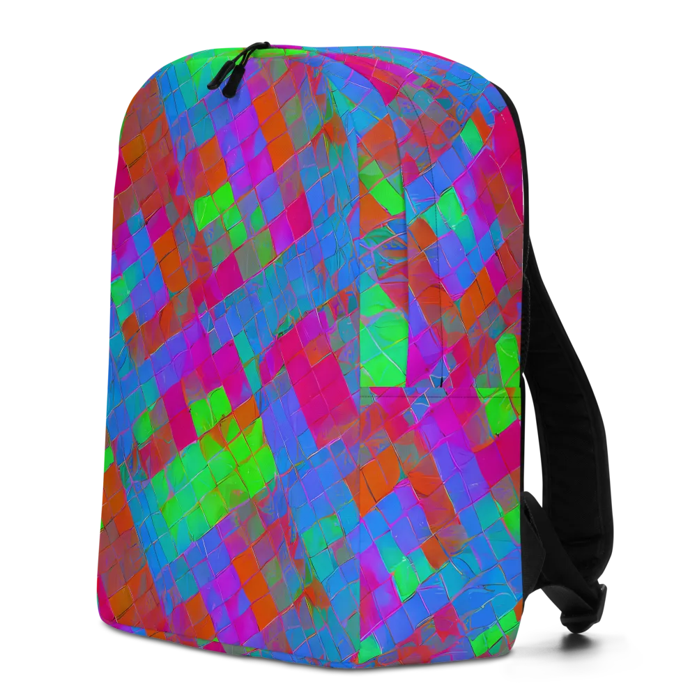 Chromatic Tapestry on Minimalist Backpack — Left