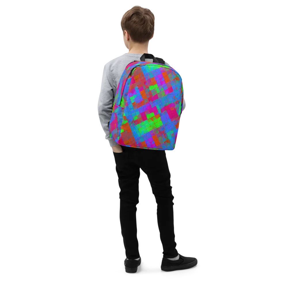 Chromatic Tapestry on Minimalist Backpack — Right Front