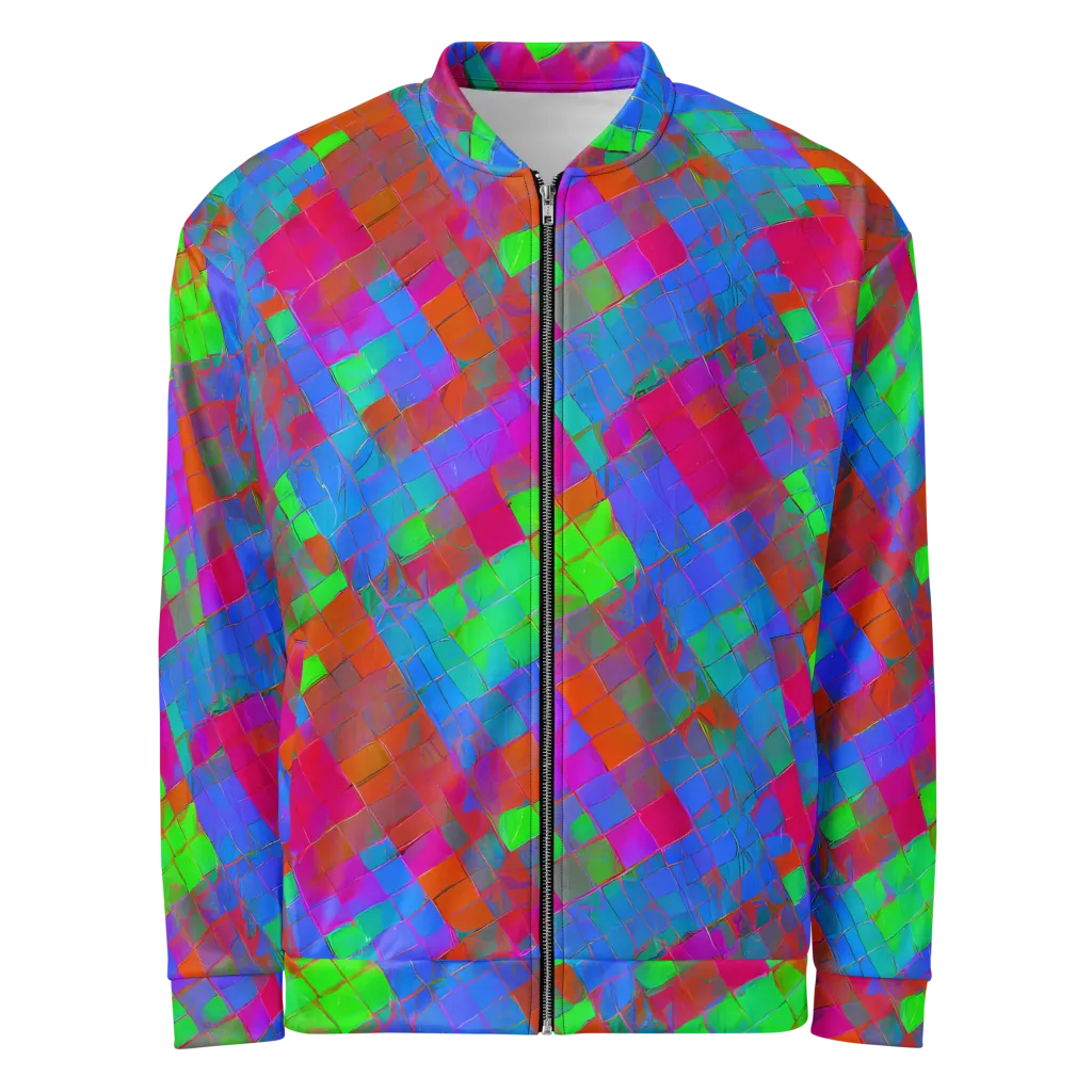 Chromatic Tapestry on Bomber Jacket — Front