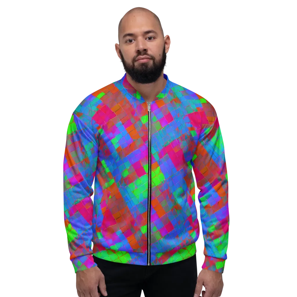 Chromatic Tapestry on Bomber Jacket — Front