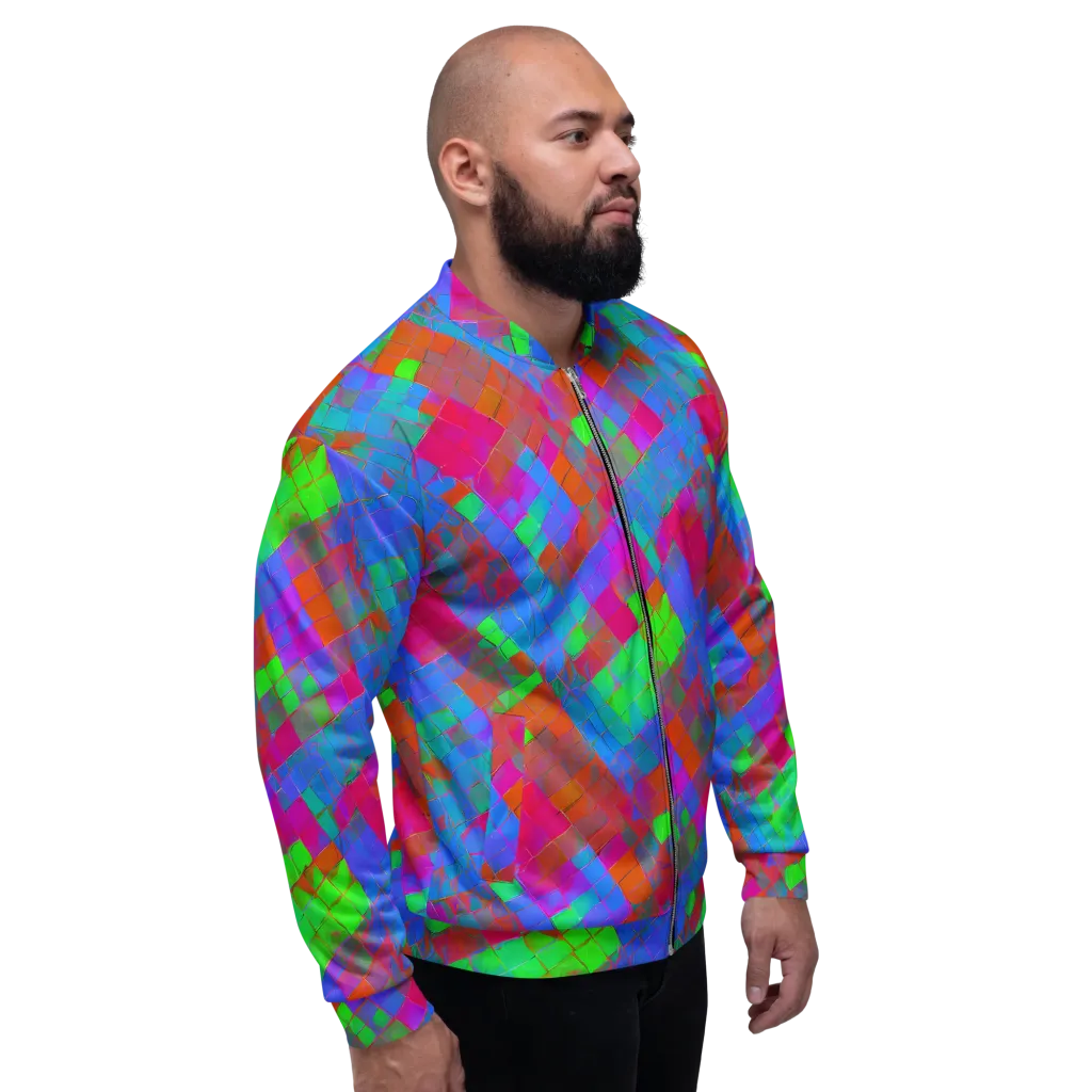 Chromatic Tapestry on Bomber Jacket — Right